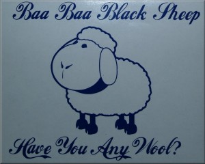 Baa Baa Black Sheep Sticker - Decalarama, Peterborough, UK