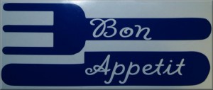 bonknifefork Bon Appetit Kitchen or Dining Room Sticker - Decalarama, Peterborough, UK