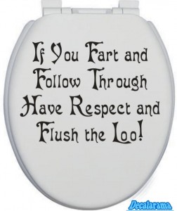 fartfollow If You Fart - Toilet Seat Sticker