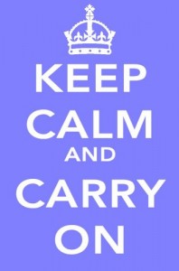 Keep Calm Fridge Magnet Blue/White - Decalarama, Peterborough, UK