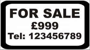 forsale_roundrec For Sale Sign/Sticker - Decalarama, Peterborough, UK