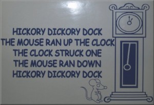 Hickory Dickory Dock Nursery Rhyme Sticker - Decalarama, Peterborough, UK