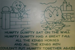 Humpty Dumpty Nursery Rhyme Sticker - Decalarama, Peterborough, UK
