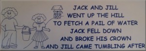 Jack & Jill Nursery Rhyme Sticker - Decalarama, Peterborough, UK