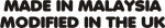 Made In Malaysia Modified In The UK Car Sticker - Decalarama Peterborough UK