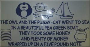 The Owl & The Pussycat Wall Sticker - Decalarama, Peterborough, UK