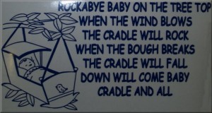 Rockabye Baby Nursery Rhyme Sticker - Decalarama, Peterborough, UK