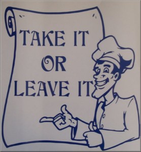 Take It Or Leave It Sticker - Decalarama, Peterborough, UK