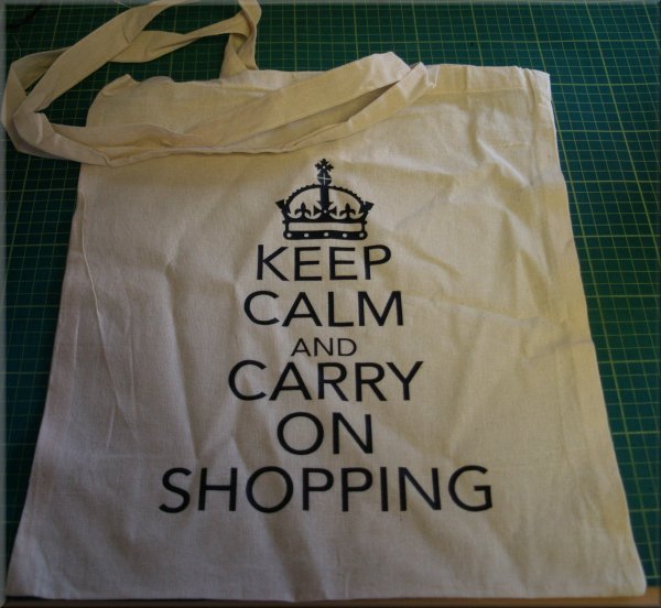 Keep Calm and Carry On Shopping Bag